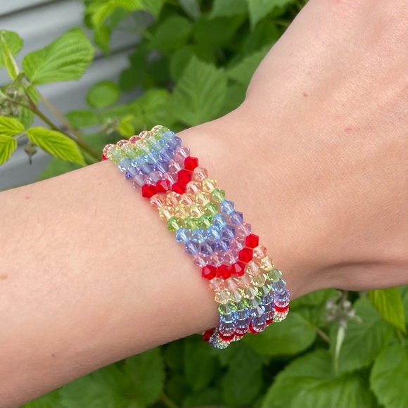 Swarovski Crystal Rainbow Chakra Bracelet - Picture 3 of 5